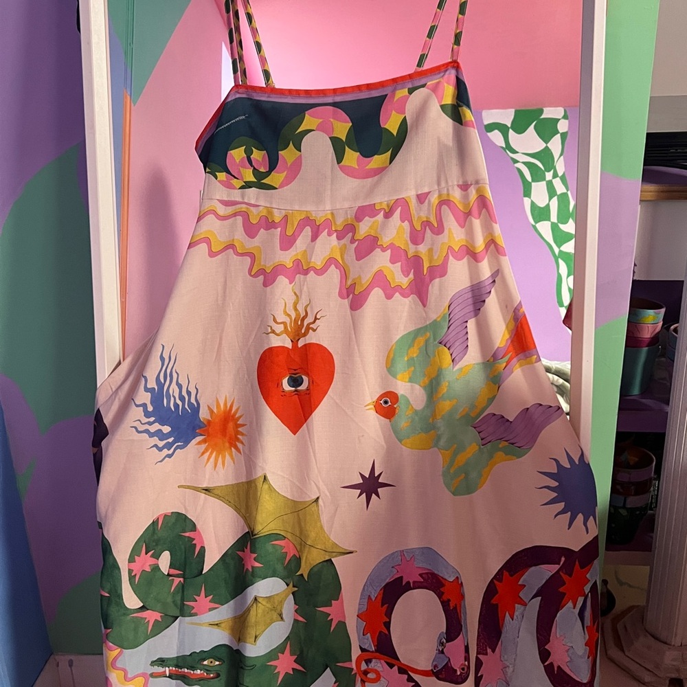Colorful Graphic Print Dress